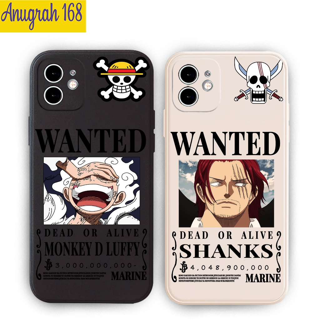 CASE ONE PIECE POSTER LUFFY-SHANKS HP INFINIX SMART4/5/6/RAM2GB/3GB/7/HOT 9PLAY/10/10PLAY/11PLAY/12