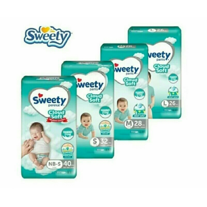 Sweety Silver Pants Tape Popok Bayi Perekat S36/L26