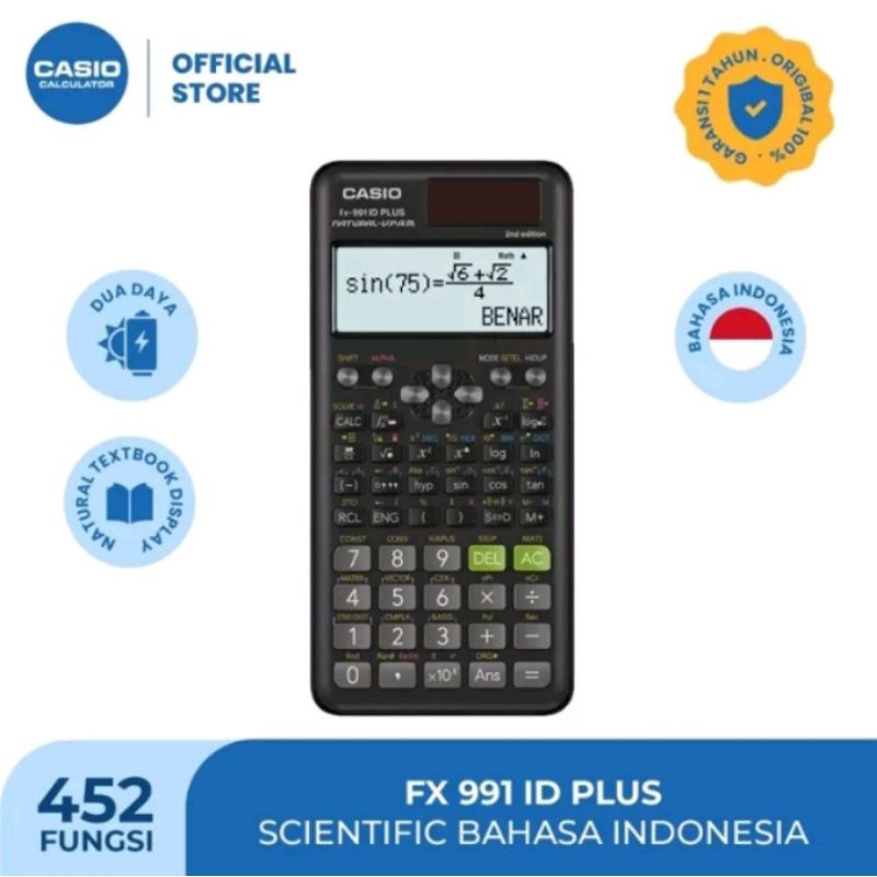 

alat berhitung kalkulator Casio FX-991ID plus calculator praktis kalkulator sekolah kalkulator kuliah/kampus