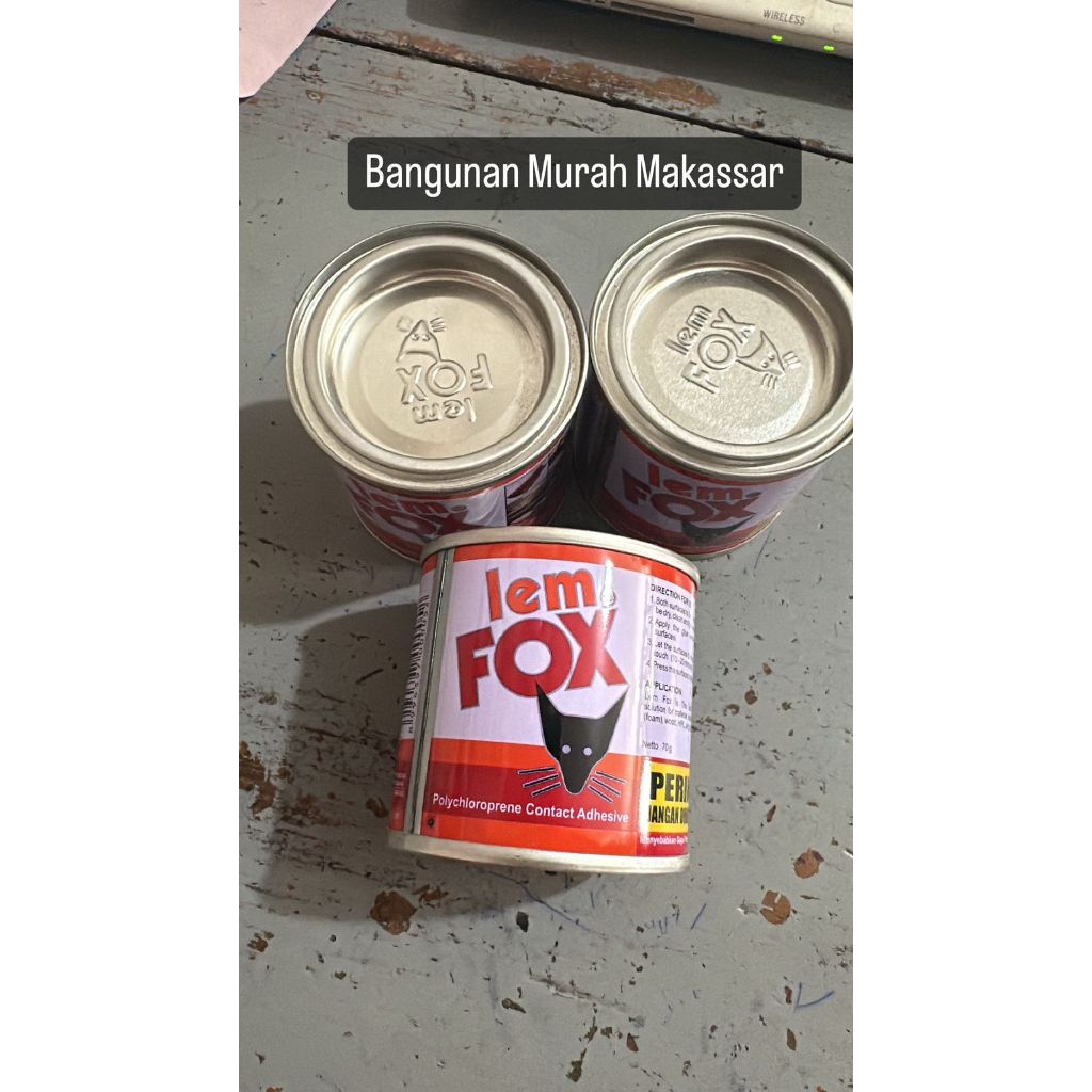 Lem Fox 70 Gram / Lem Fox Kuning Lem Kayu Lem Kulit Lem Karet Plastik