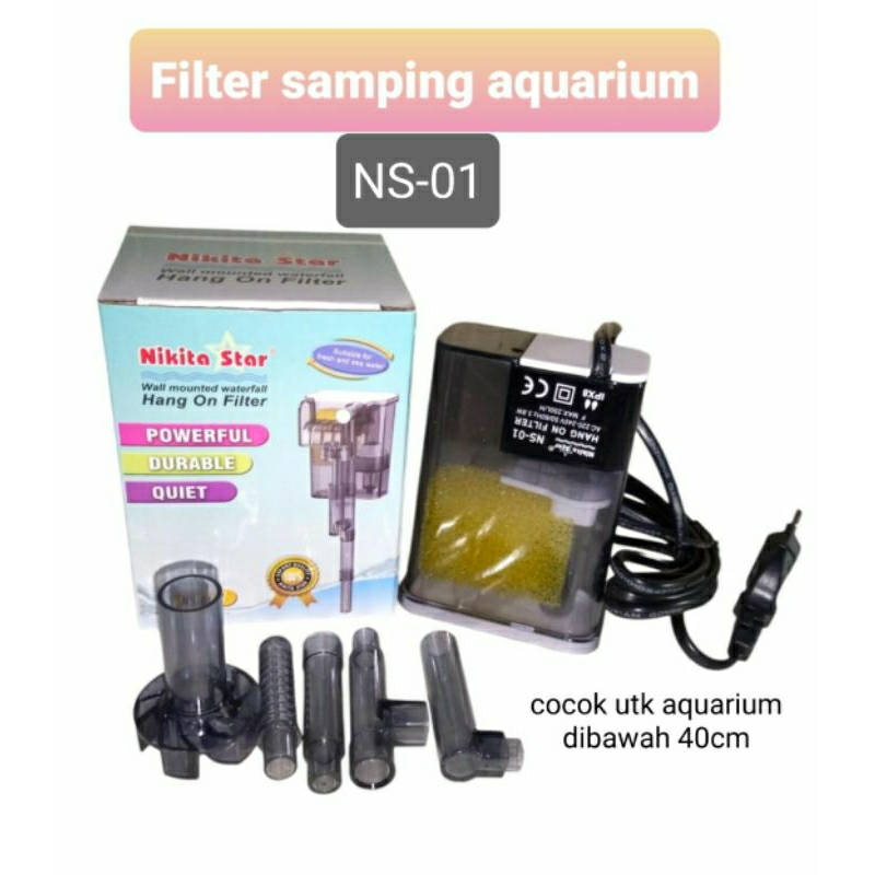 Filter Aquarium Gantung Hang On NS 01. utk aquarium 20-40cm