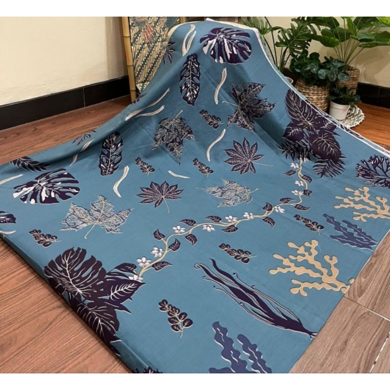 TERMURAH KAIN BATIK SOLO ECOPRINT DAUN TOSCA C216