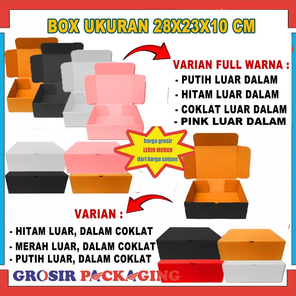 

Box 28x23x10cm /Box Hampers/Kotak Kado/Kardus Polos/Kemasan