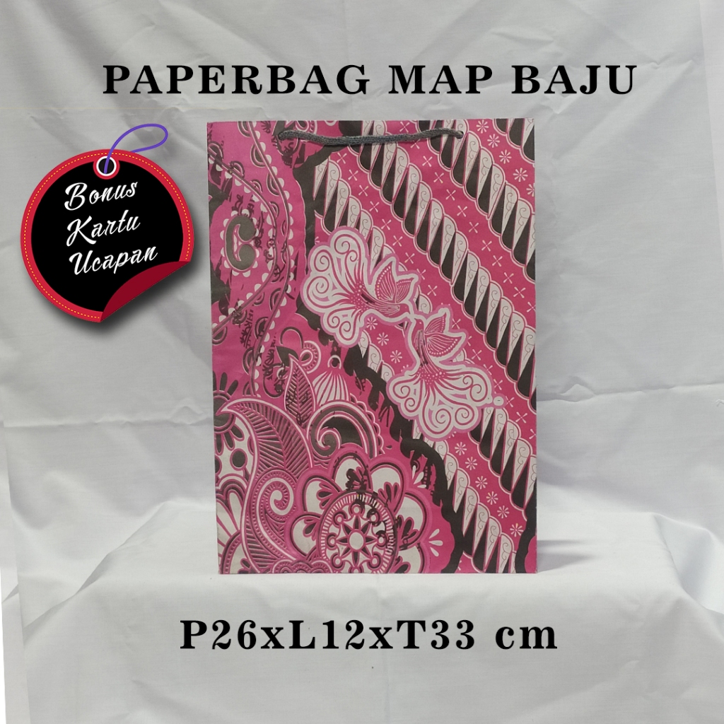 

PAPERBAG BONUS KARTU UCAPAN UKURAN R-12 (P26 X L12 X T33 CM) WARNA MOTIF 2 WARNA