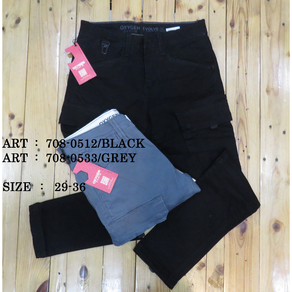 CELANA CARGO KATUN/CHINO  PANJANG PRIA MEREK OXYGEN PRICE Rp 740.900