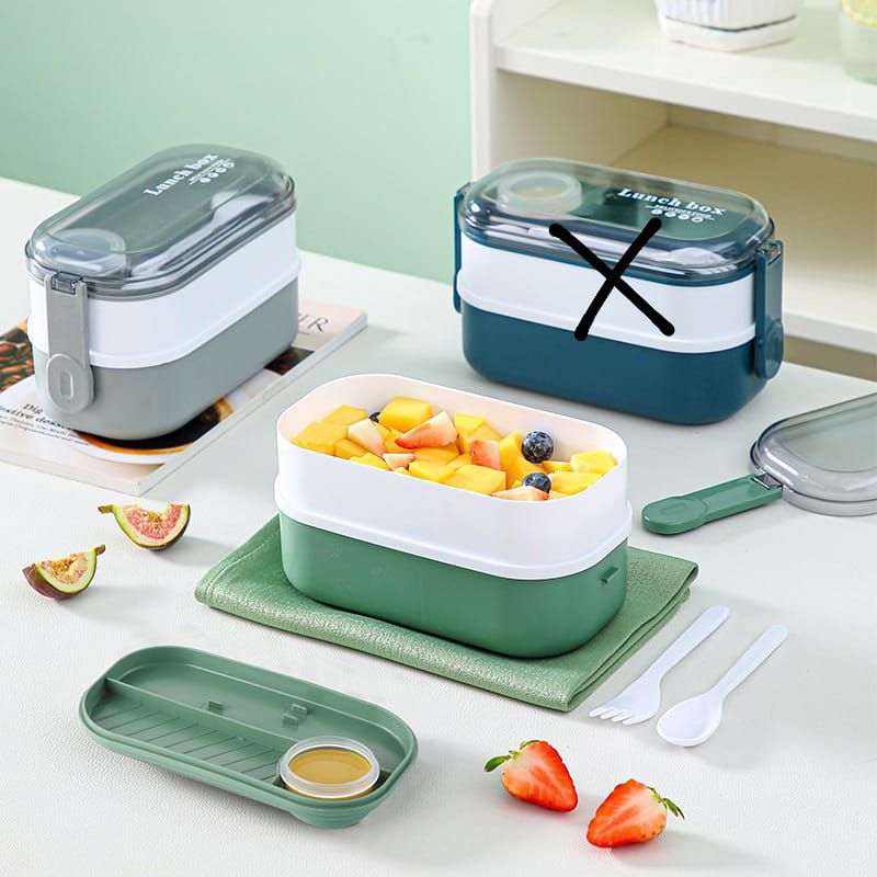 Lunch Box / Tempat Bekal Makan 2 Layer - 1000 ml