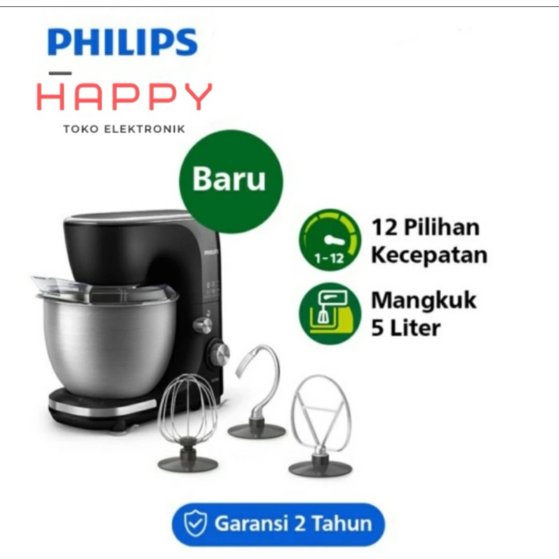 Philips Kitchen Machine HR7922 - Kapasitas 5L Philips Stand Mixer HR 7922