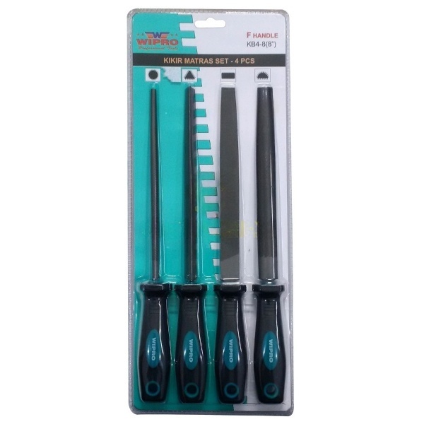 WIPRO KB4-8(8") Kikir Matras 8" Wipro 4pcs / Kikir Halus Kikir Besi Set