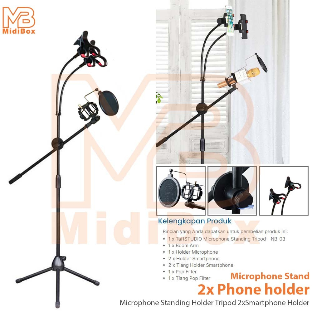 Tripot Microphone Stand HP Stand Holder Microphone Tripod Mix Stand Mikrofon Stand Mic Tripod Mic