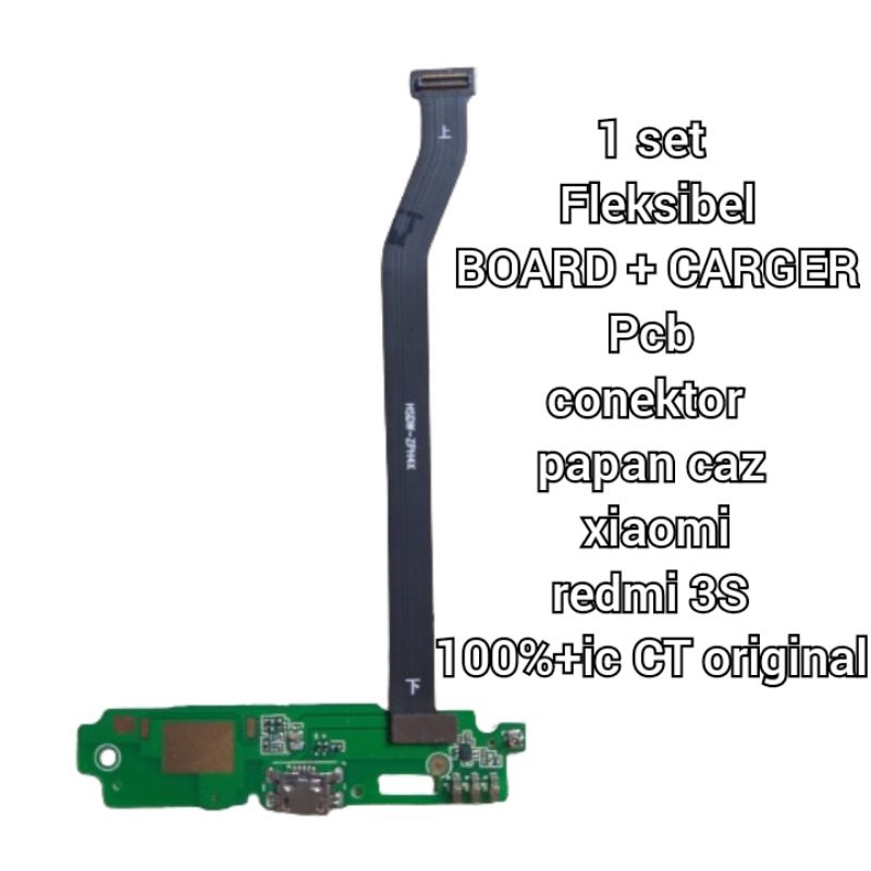 fleksibel Pcb conektor papan cas xiaomi redmi 3s 100%+ic CT original fleksibel pcb conektor papan ca