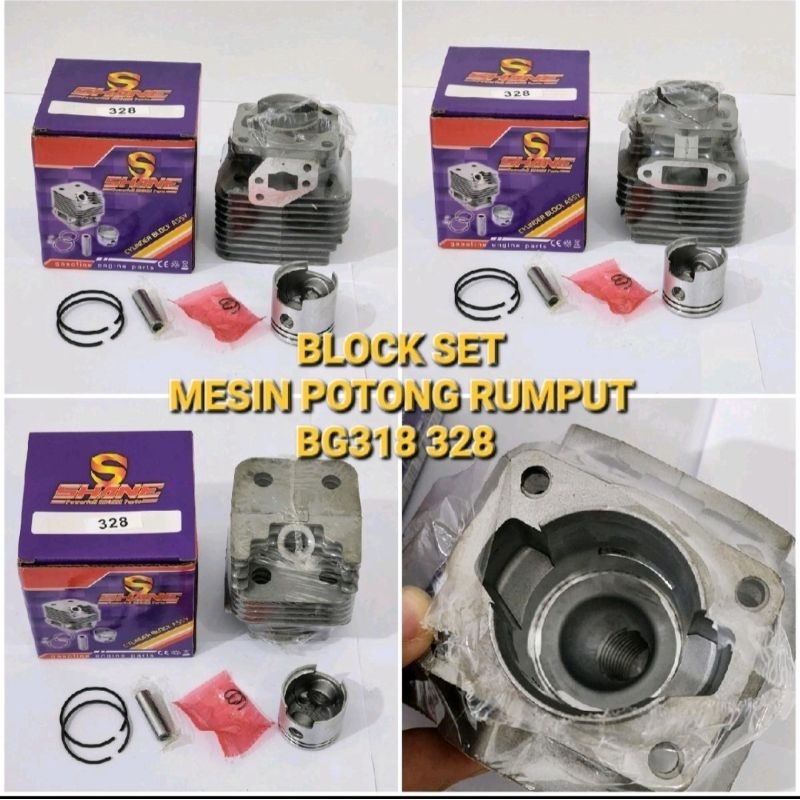 Cylinder Block Piston Kit Blok Komplit Mesin Babat 318 328  Potong Rumput