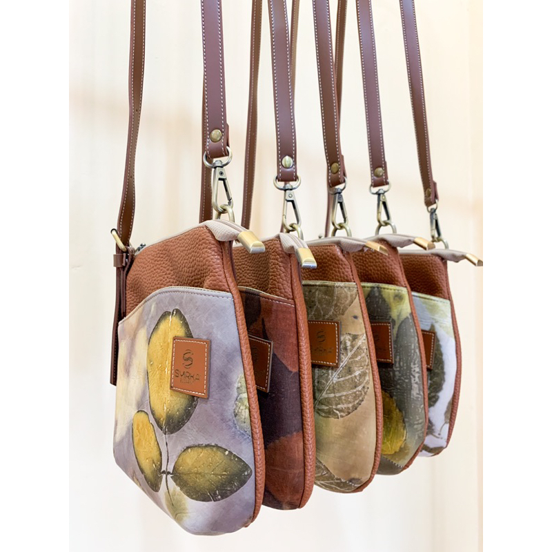 Slingbag Jolie Ecoprint Tas Selempang Wanita Ecoprint