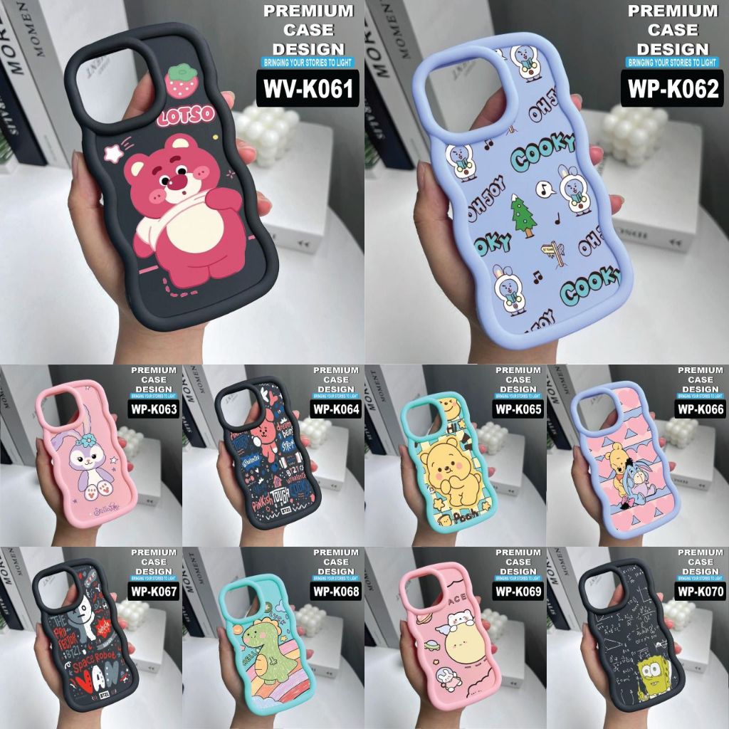 VIVO V30E/V29/V29E/V27/V27 PRO/V27E/V25/V25E Case gambar WV Kode  K061-K070 Terbaru (MACC)