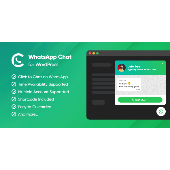 WhatsApp Chat WordPress 3.7.3 – WordPress Chat Plugin - Wordpress Plugin