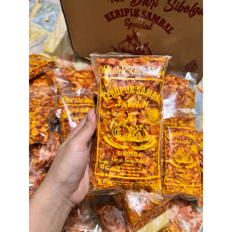 

KERIPIK SAMBAL TERI SIBOLGA CAP BAWANG/KERIPIK SIBOLGA 140gr