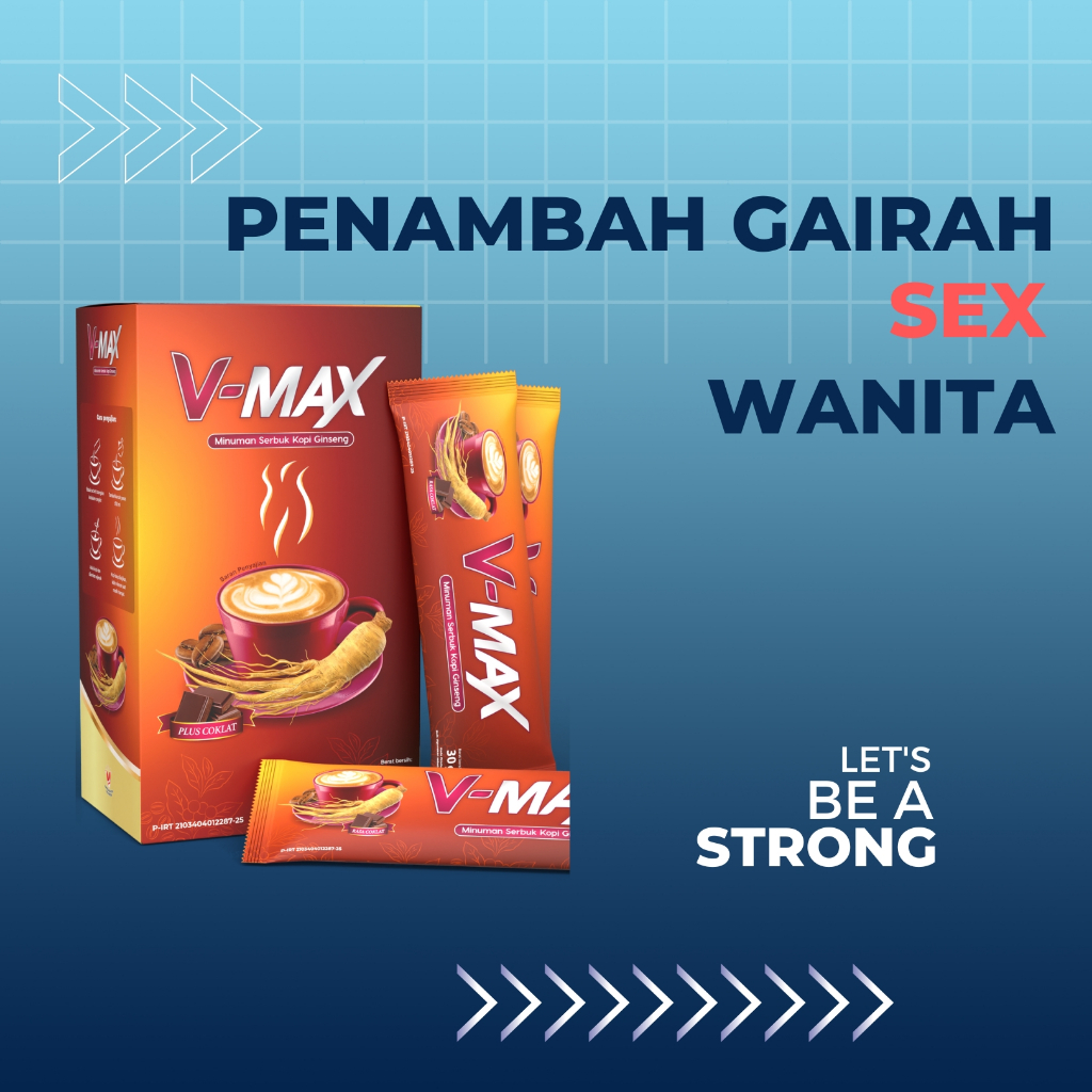 

V-MAX Coffee Kopi Stamina Wanita Kopi Ginseng Rasa Cokelat Untuk Wanita Kemasan Sachet Penambah Stamina Wanita