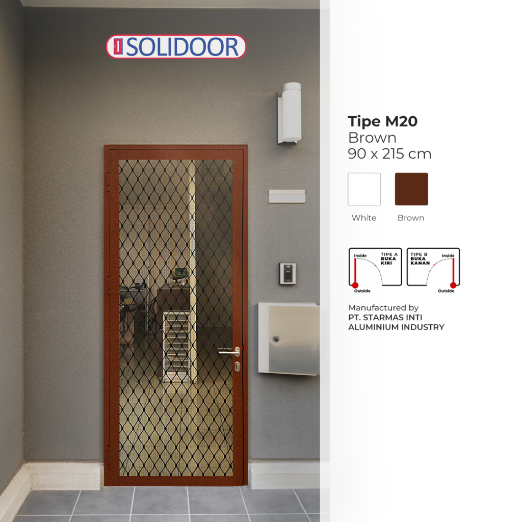 Pintu Aluminium Insect Screen + Expanda Solidoor M20