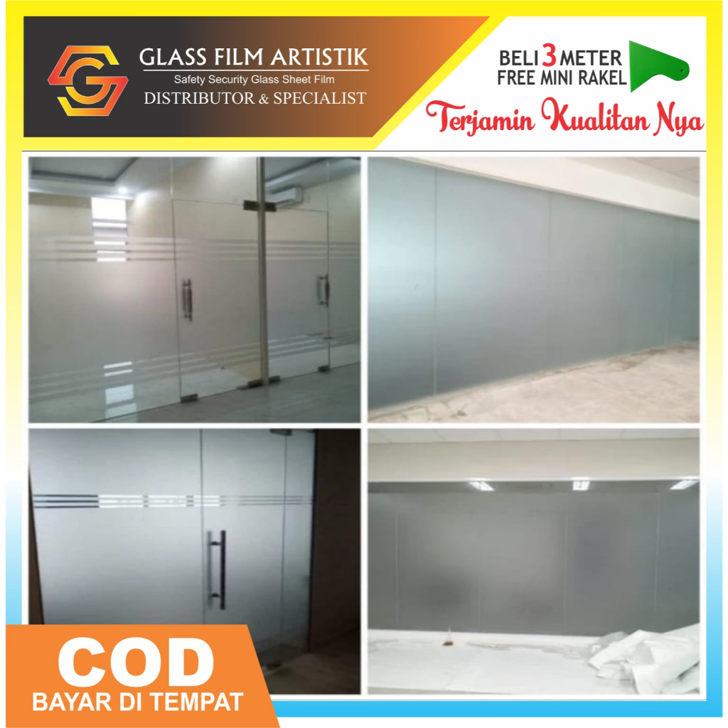 sticker/stiker kaca sandblast 1 roll 50 meter