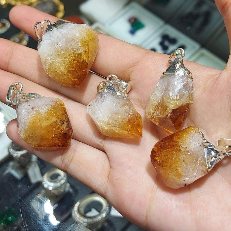 Batu natural citrine antik rough