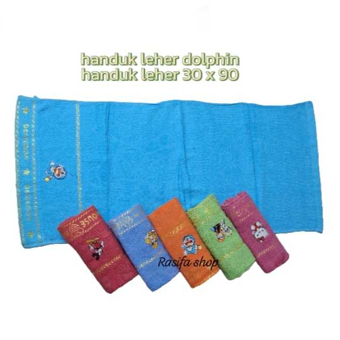 Handuk Leher Merk Dolphin Handuk Leher Bordir Handuk Olahraga Handuk Anak
