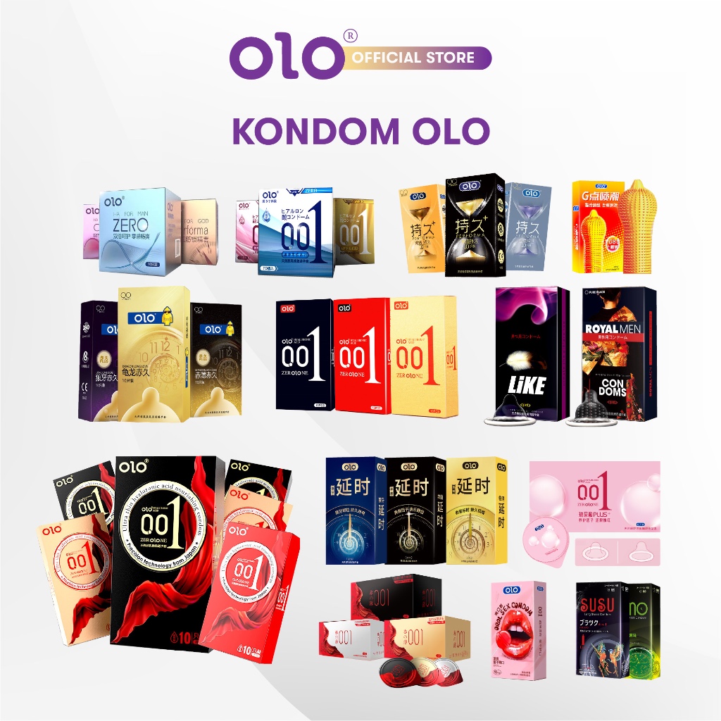 Kondom OLO 001 Semua Varian OLO Tersedia Tipis Gerigi Ultra Thin Kuat Premiun OLO OFFICIAL STORE BAN