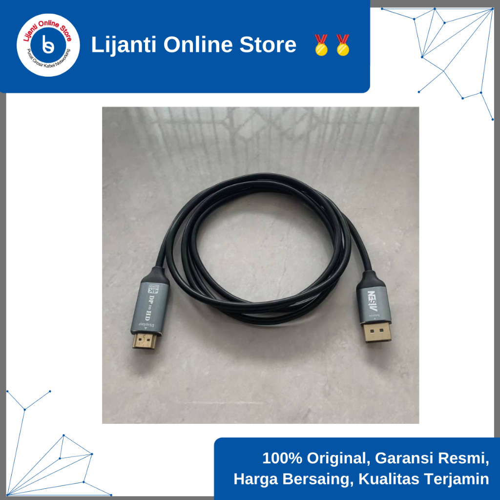 AISEN DP Display Port To HDTV-1.8 Meter 4K/ DP TO HDMI-1.8M 4K (AISEN)