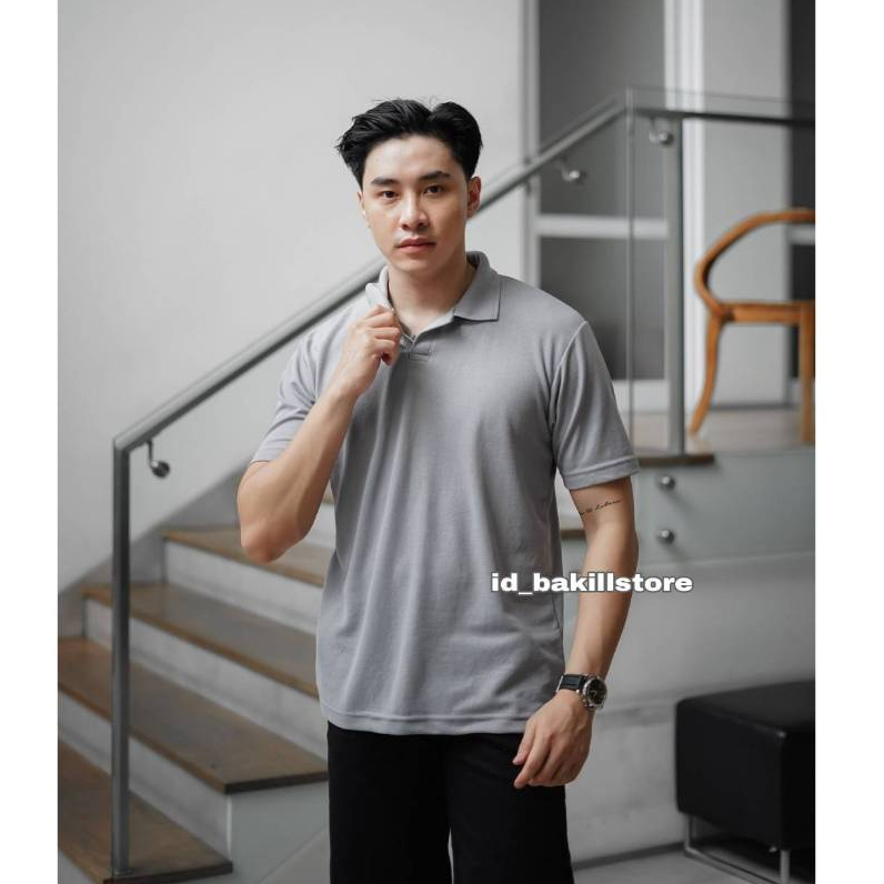 Kaos Polo Shirt Pria Lengan Pendek Slimfit / Kaos Kerah Pria Polos / Polo Lacost Slimfit Pria Premiu