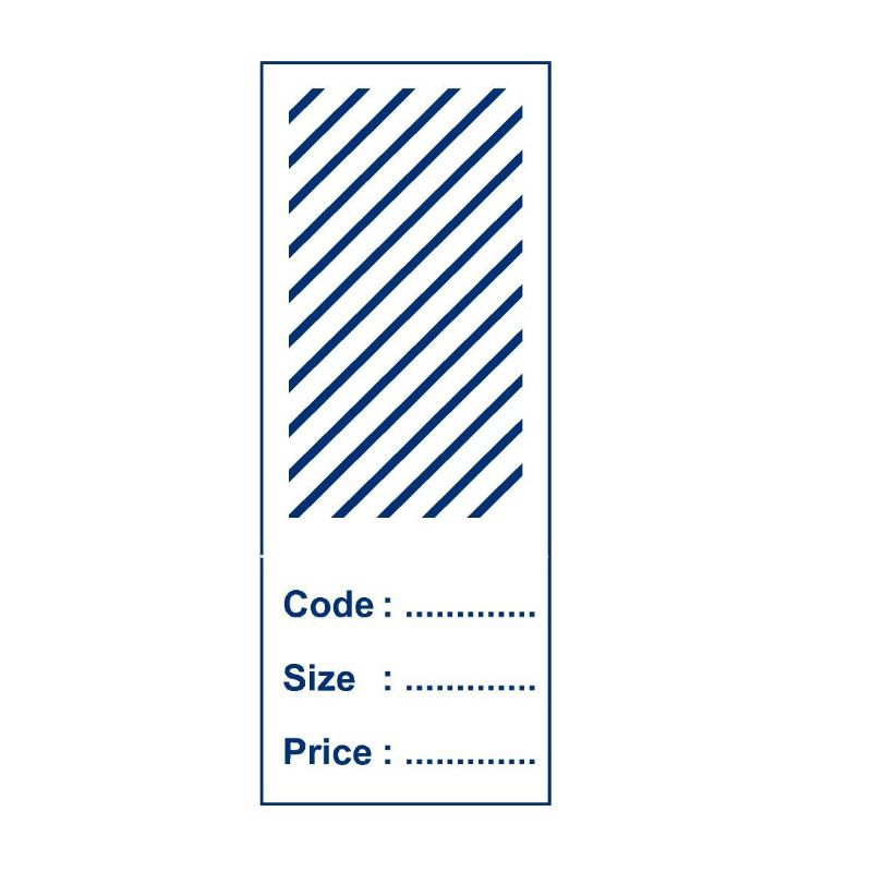 

HANG TAG GARIS BIRU uk 8.5 x 3.3 cm isi 100 pcs WLBEE