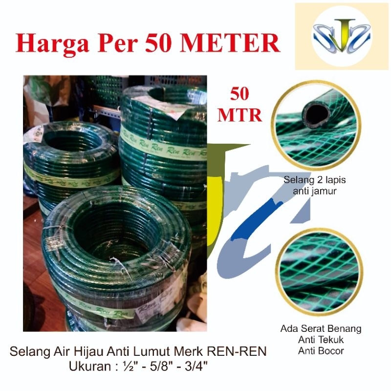 Selang Air Hijau Anti Lumut 50 METER