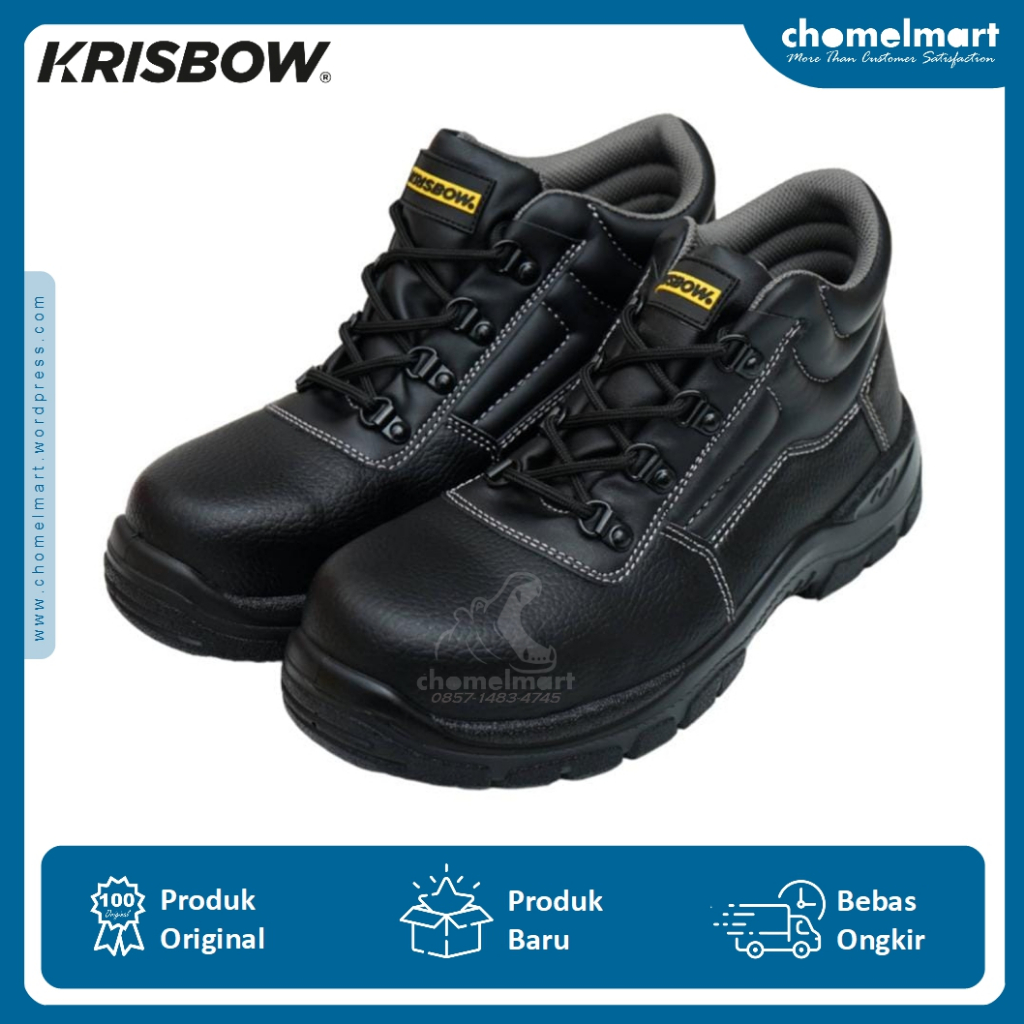 Krisbow Hercules Sepatu Pengaman 6 Inci Srss – Hitam