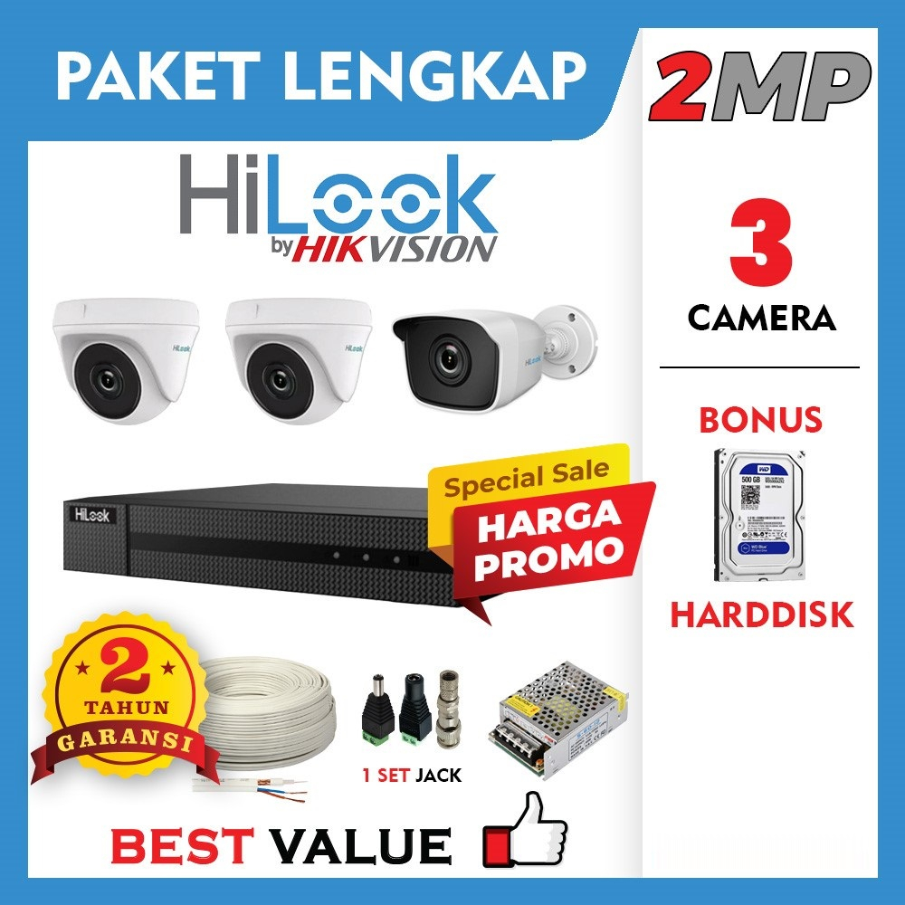 PAKET LENGKAP CCTV HILOOK REQUEST SIAP PASANG - BERRYTAPE