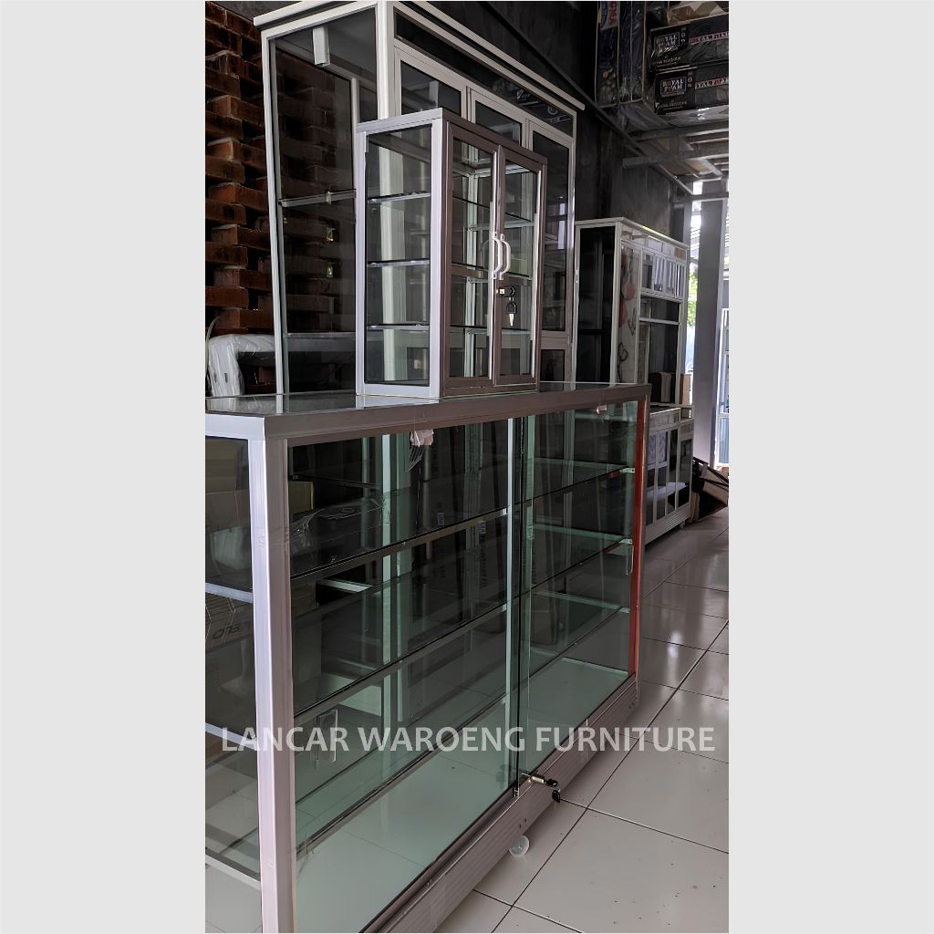 ETALASE TOKO 1 METER 1,5 METER | ETALASE KACA