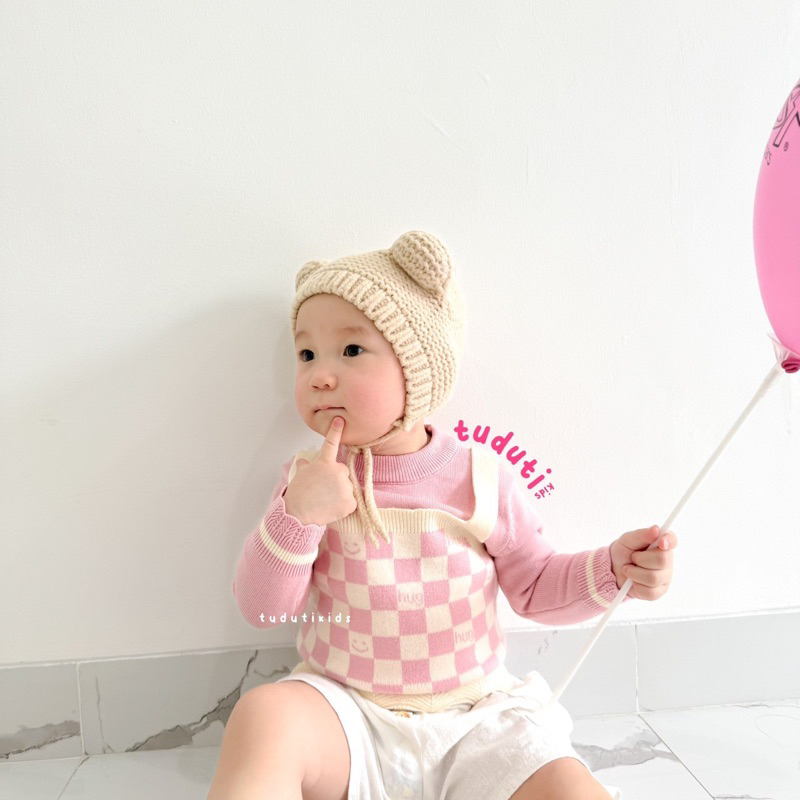 TUDUTIKIDS - RAE WON TOP | Baby Cardigan Kids Premium Halus Motif Polos Plain Kotak Warna Kuning Pin