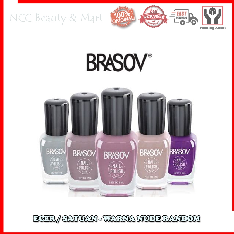 [SATUAN] * NCC * Brasov Kutek Nude Series Nail Polish Cat Kuku Cutex Per Pcs Satuan - 8 ml