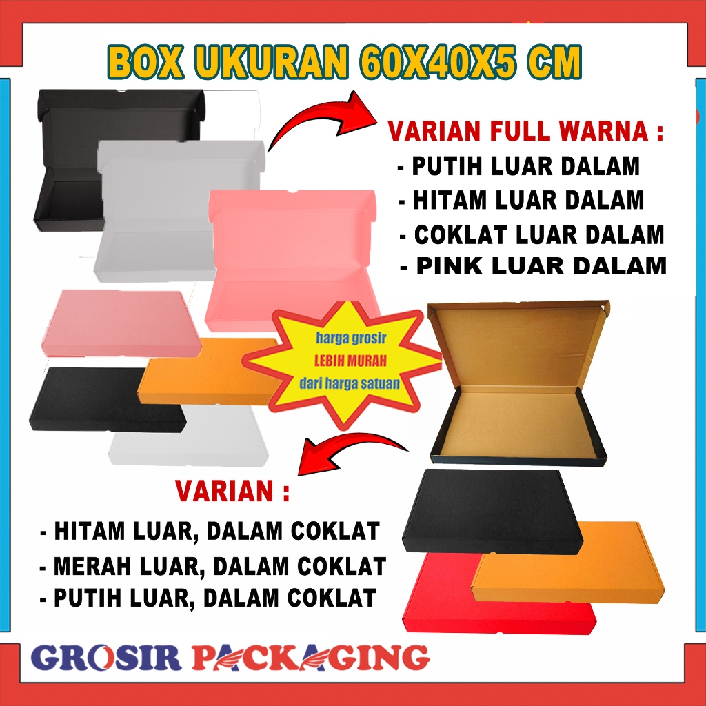 

Box 60x40x5cm/Lipat Samping/Kardus/Karton Polos/Kemasan