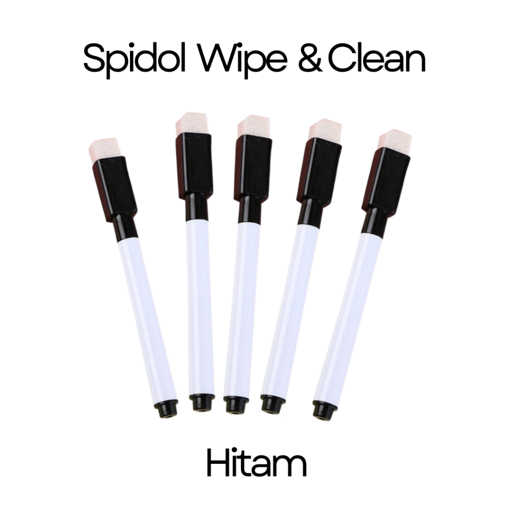 

Spidol Wipe and clean tidak permanent bisa di hapus