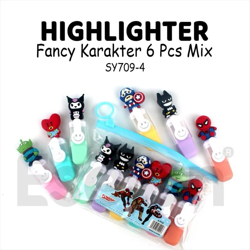 

STABILO MINI FANCY KARAKTER / HIGHLIGHTER (1 PACK ISI 6 PCS)