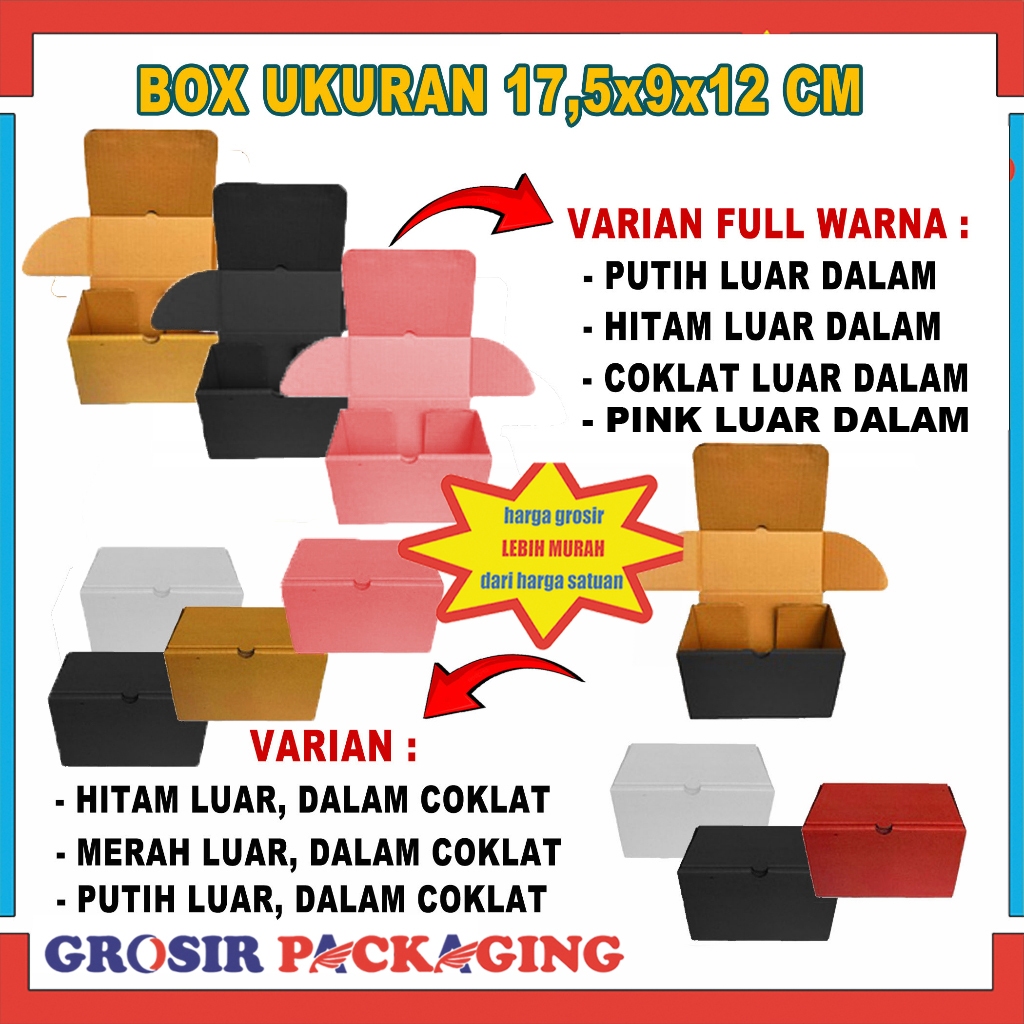 

Box 17,5x9x12cm ISI 100PCS/Kotak Accesories/Kardus Polos/Kemasan