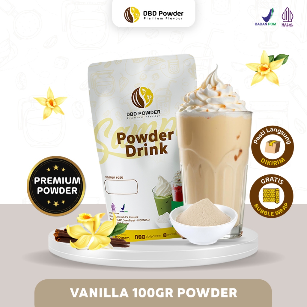 

Sample Bubuk Minuman Vanilla 100 Gram - Sample Powder Vanilla 100 Gram