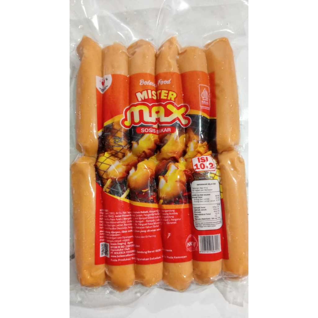 

Sosis Bakar Mister Max Isi 12 500gr