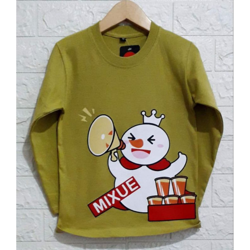 Kaos Nineteen Bay Anak Perempuan MIXUE Bahan premium