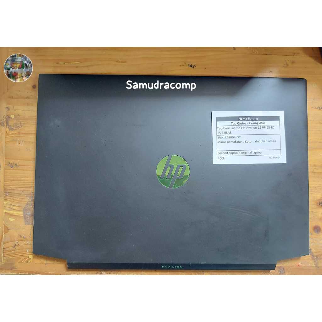 Top Casing - Casing Atas Top Case Laptop HP Pavilion 15 HP 15-EC 15.6 Black Second Copotan Original