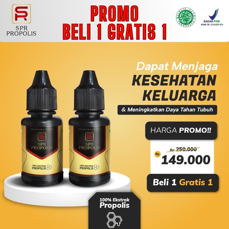 PROPOLIS MURNI SPR PROPOLIS ISI 15 ml PAKET PROMO BELI 1 GRATIS 1