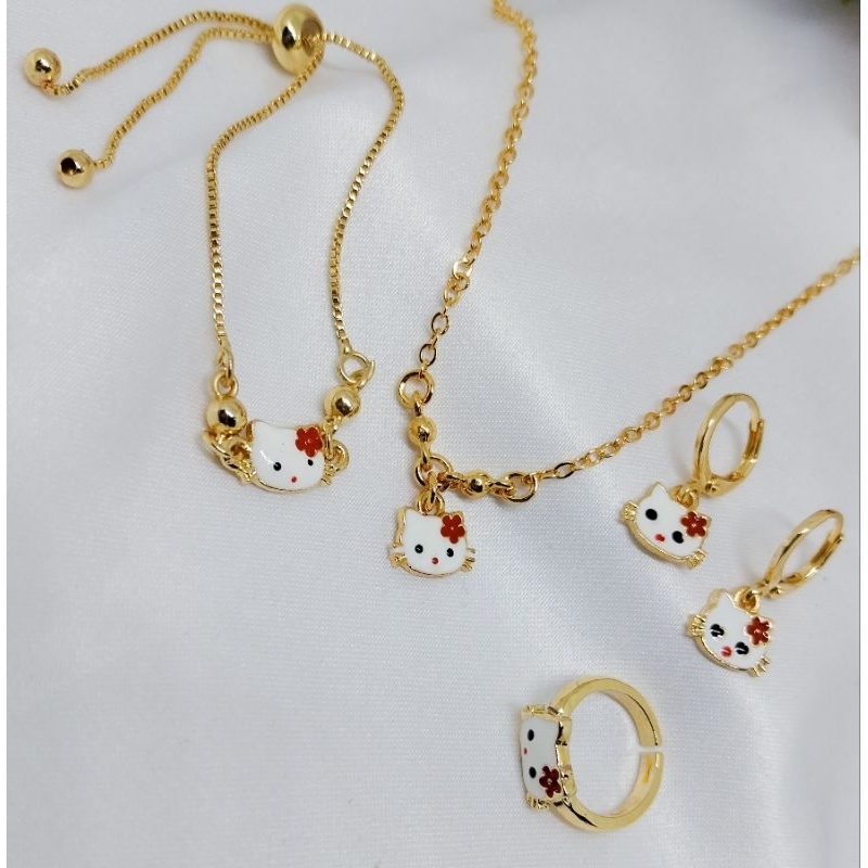 set  kalung  anak gelang serut,anti karat xuping