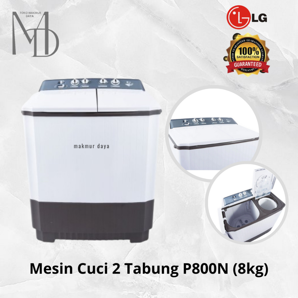 Mesin Cuci LG 2 Tabung P8000N / 80000 / P800N / P 800 N Twin Tub 8kg P-800N