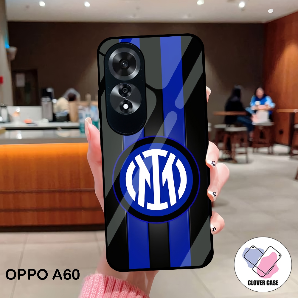 [BL22]  Case Glossy Case | OPPO A60 | CASE KEKINIAN LUCU |  Casing Hp Kilau Motif INTER MILAN