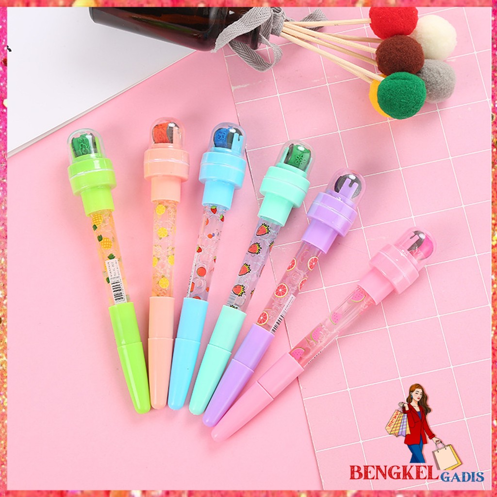 

BG Pulpen Multi Fungsi Roller Seal Anak Sihir Kreatif Pulpen Pena Gel Gelembung Bubble Light 5 in 1 Segel Rol Cahaya Segel Anak-Anak Bolpoint Kreatif Ajaib Pena Hadiah Sekolah