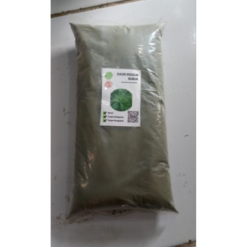 

bubuk serbuk daun insulin daun kering