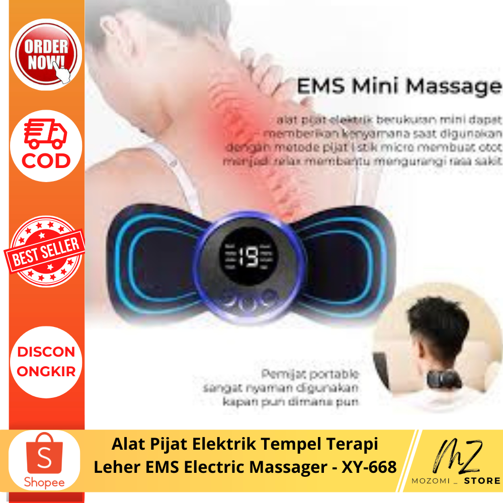 Alat Pijit Elektrik Tempel Terapi Leher EMS Electric Massager - XY-668 / alat terapi