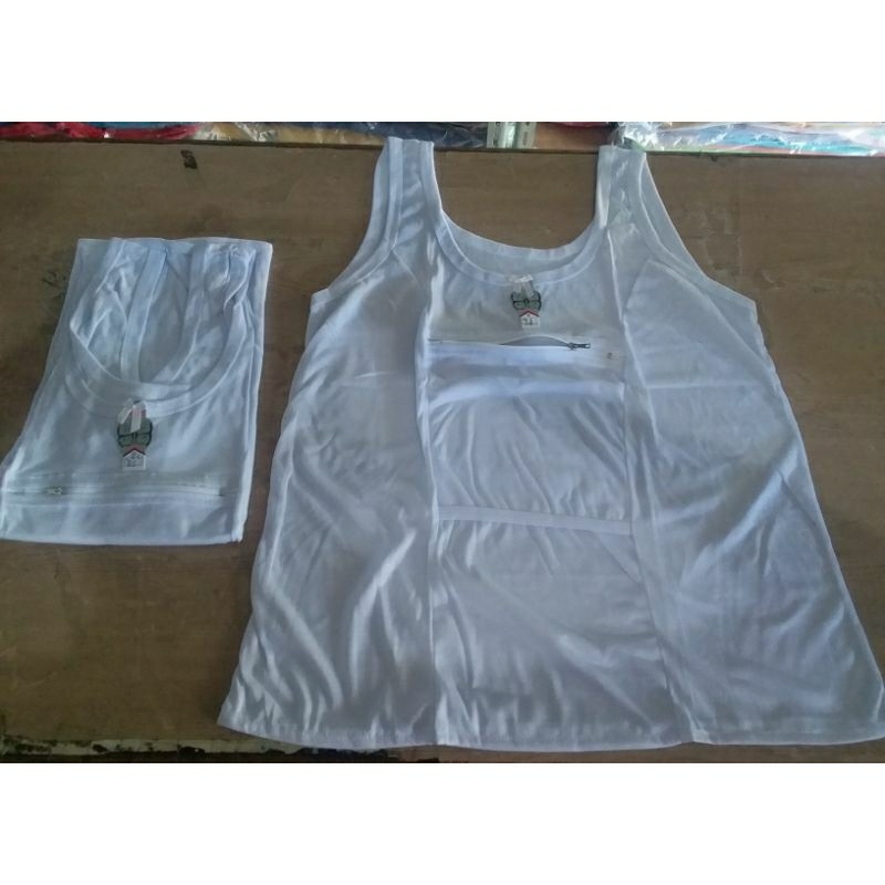 3 pcs KAOS DALAM WANITA HAJI Resleting Saku depan